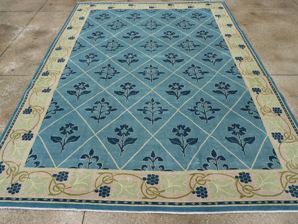 Vintage Persian Kashan Room Size Carpet, No.31120 - Gsblank