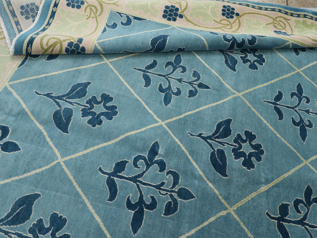 Vintage Persian Kashan Room Size Carpet, No.31120 - Gsblank