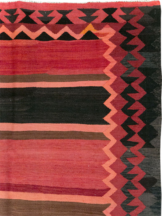 Vintage Persian Flatweave Kilim Gallery Carpet, No.31121 - Gsblank