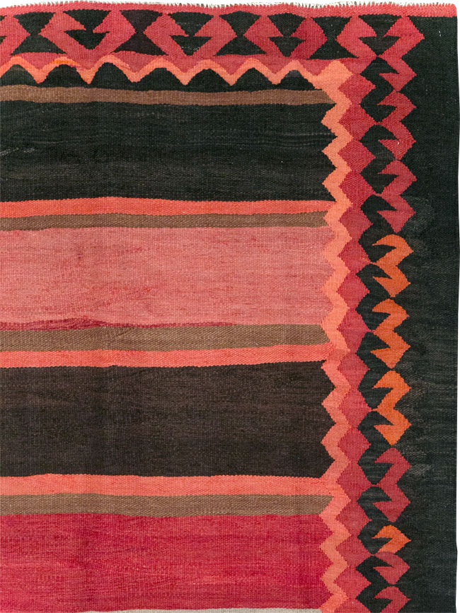 Vintage Persian Flatweave Kilim Gallery Carpet, No.31121 - Gsblank