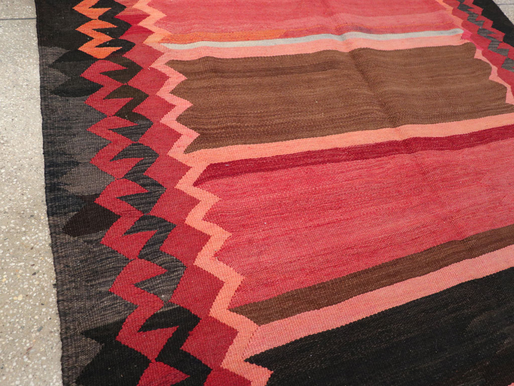 Vintage Persian Flatweave Kilim Gallery Carpet, No.31121 - Gsblank
