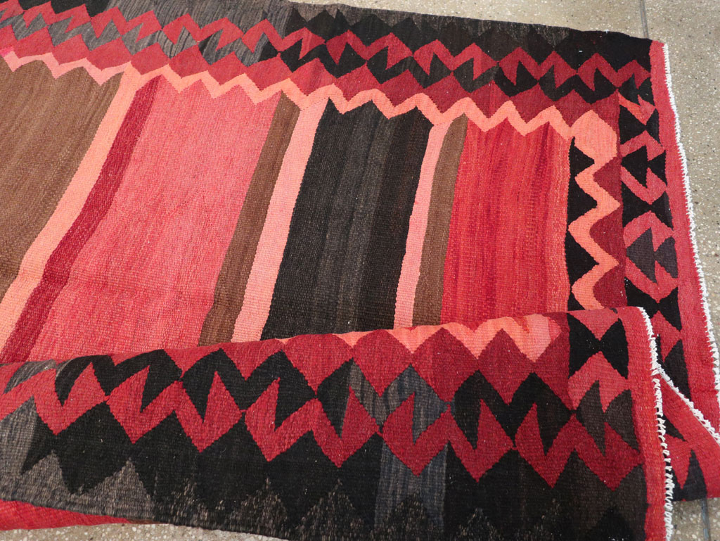 Vintage Persian Flatweave Kilim Gallery Carpet, No.31121 - Gsblank