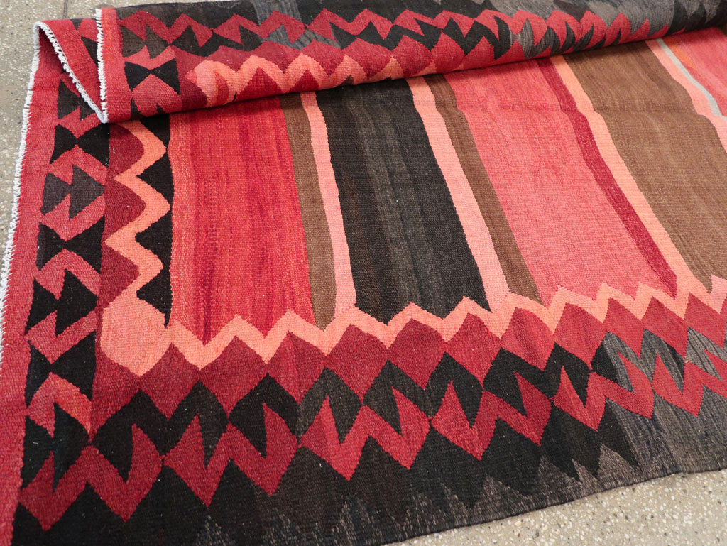 Vintage Persian Flatweave Kilim Gallery Carpet, No.31121 - Gsblank