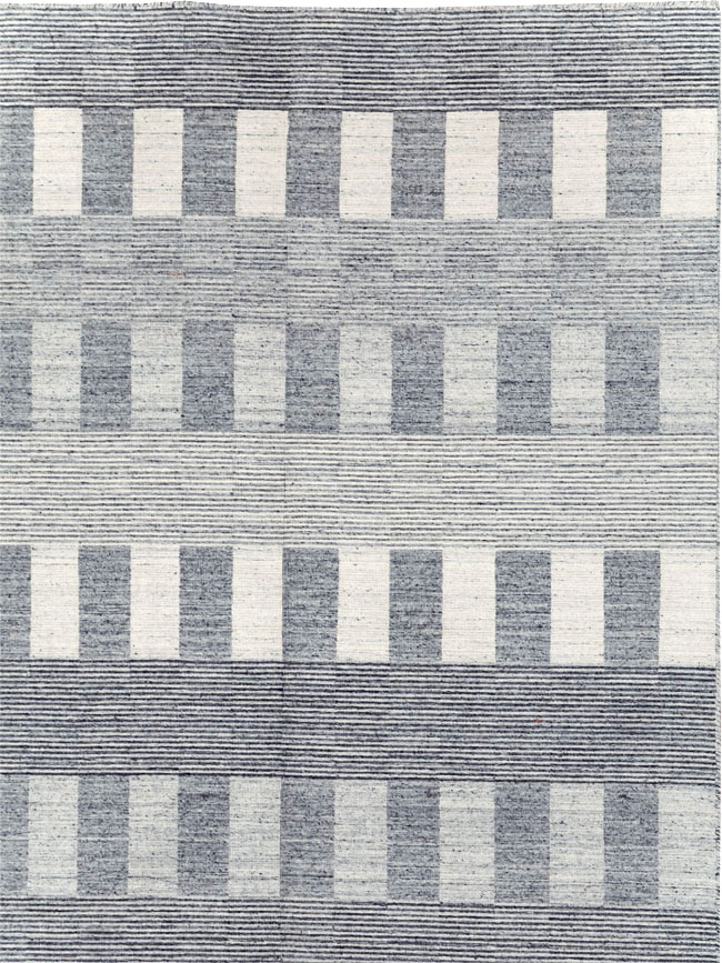 Contemporary Turkish Flatweave Room Size Carpet, No.31123 - Gsblank