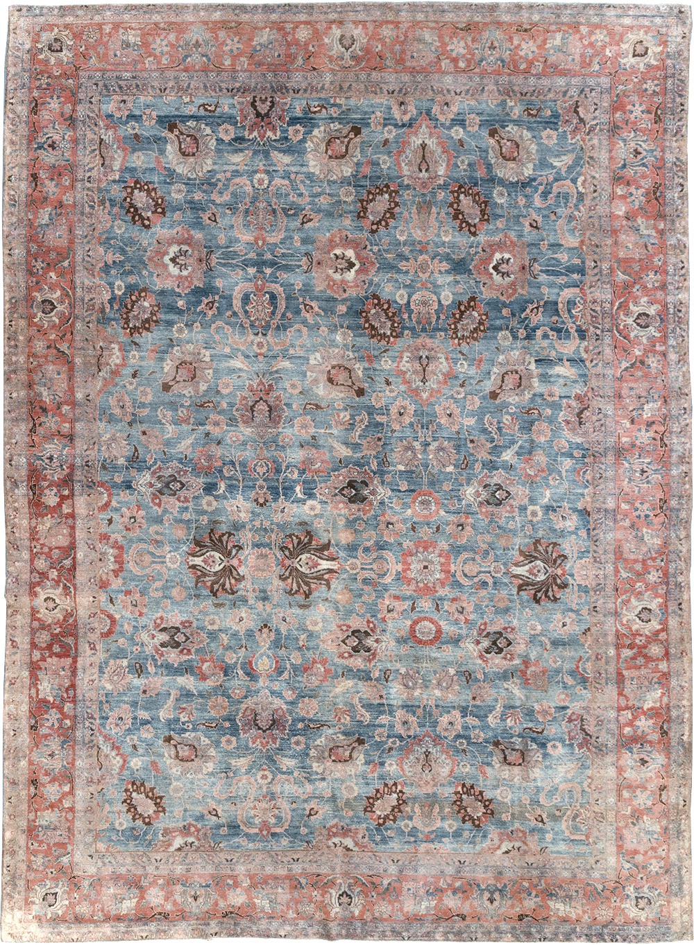 Antique Persian Tabriz Room Size Carpet, No.31130 - Gsblank