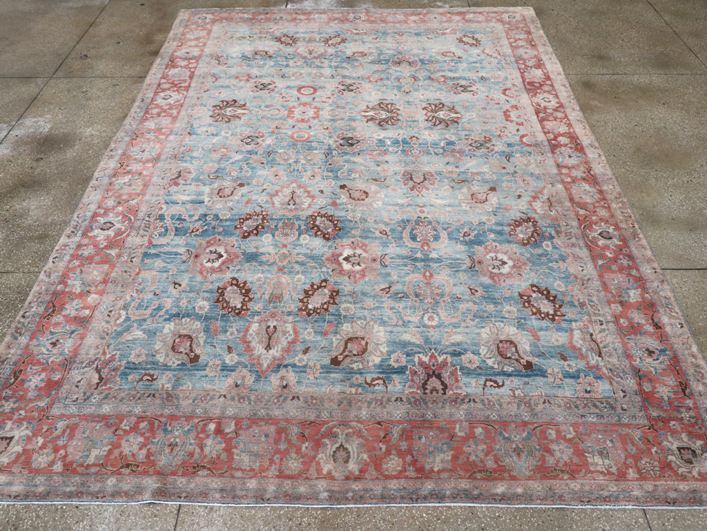 Antique Persian Tabriz Room Size Carpet, No.31130 - Gsblank