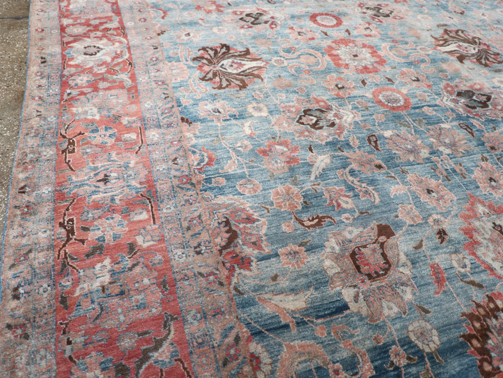 Antique Persian Tabriz Room Size Carpet, No.31130 - Gsblank
