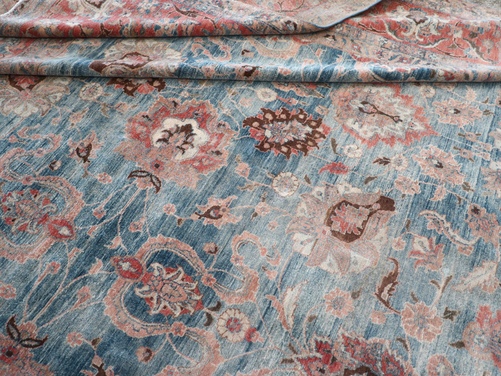 Antique Persian Tabriz Room Size Carpet, No.31130 - Gsblank