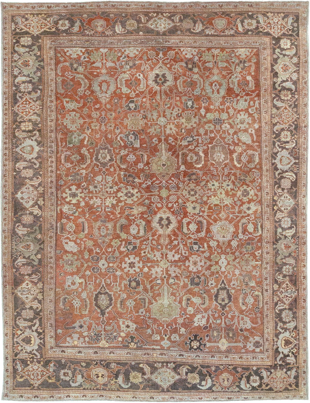 Antique Persian Mahal Large Carpet, No.31132 - Gsblank
