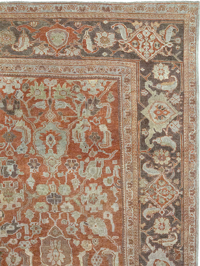 Antique Persian Mahal Large Carpet, No.31132 - Gsblank