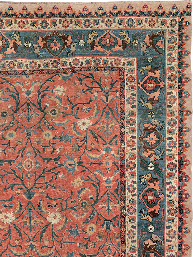 Antique Persian Bidjar Large Room Size Carpet, No.31133 - Gsblank