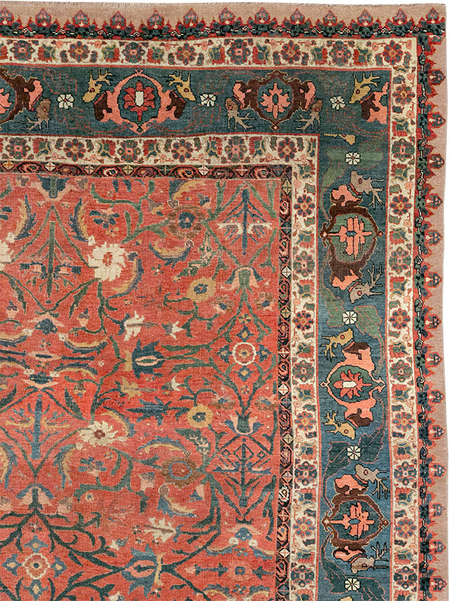 Antique Persian Bidjar Large Room Size Carpet, No.31133 - Gsblank