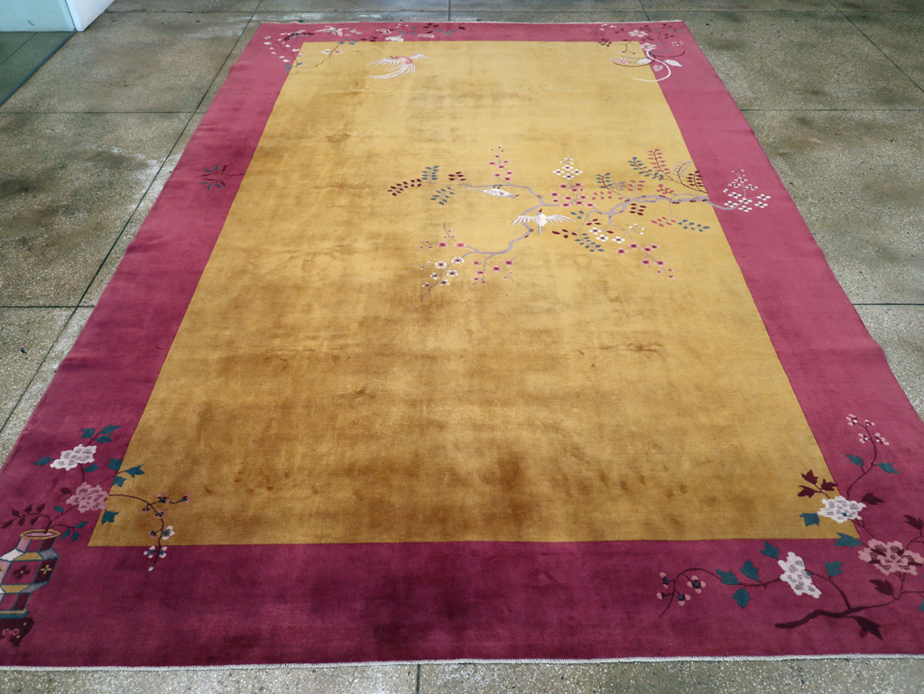 Vintage Chinese Art Deco Room Size Carpet, No.31134 - Gsblank