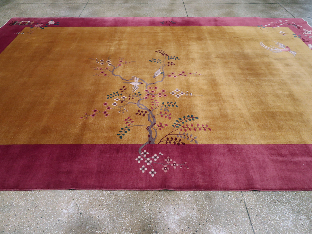 Vintage Chinese Art Deco Room Size Carpet, No.31134 - Gsblank