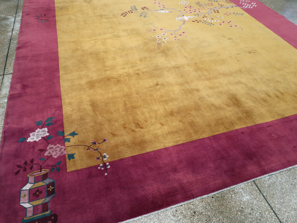 Vintage Chinese Art Deco Room Size Carpet, No.31134 - Gsblank