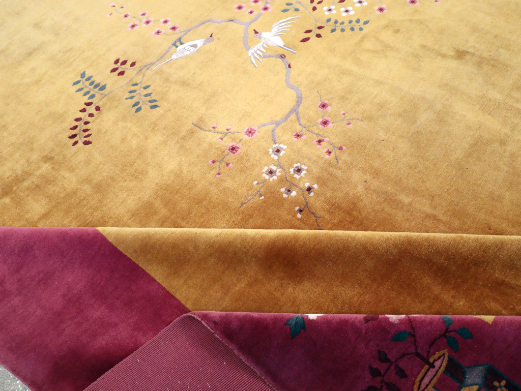 Vintage Chinese Art Deco Room Size Carpet, No.31134 - Gsblank