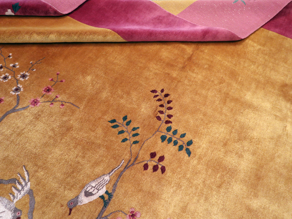 Vintage Chinese Art Deco Room Size Carpet, No.31134 - Gsblank