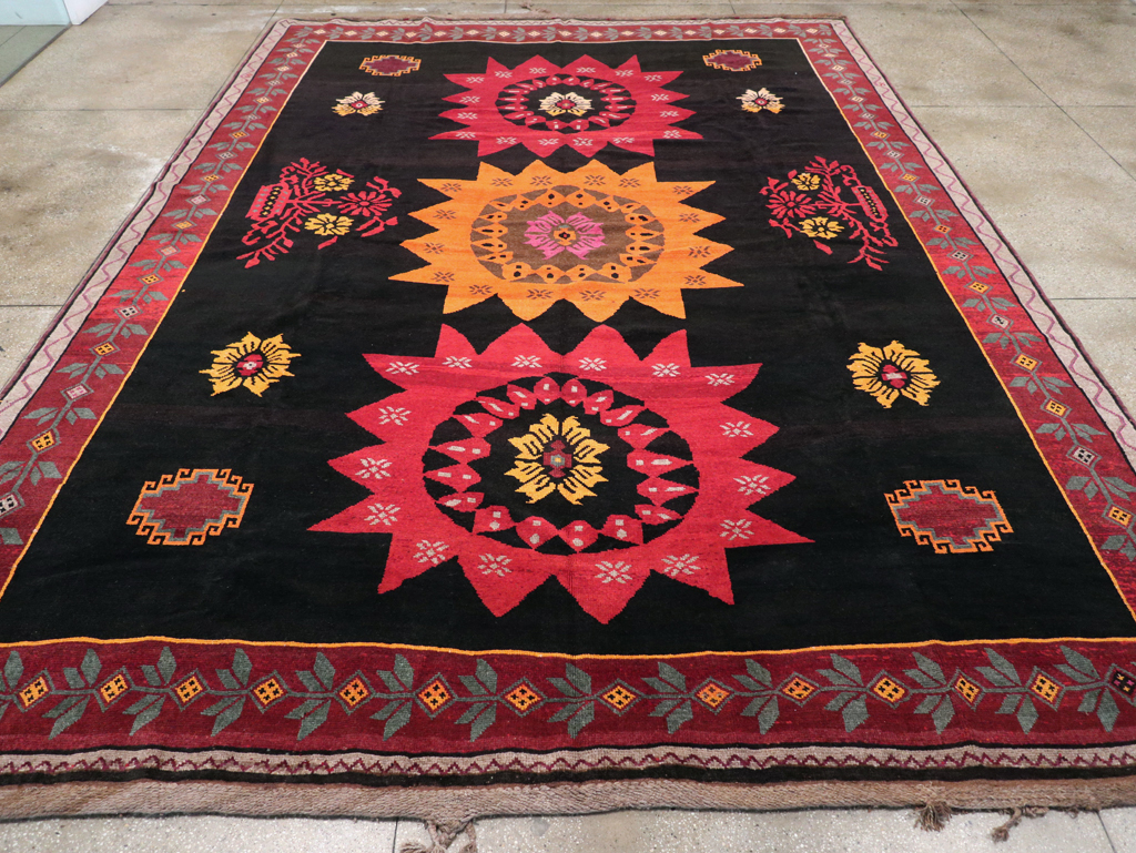 Vintage Turkish Anatolian Large Tribal Room Size Carpet, No.31139 - Gsblank