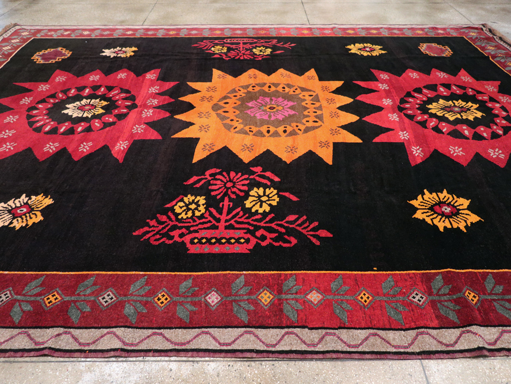 Vintage Turkish Anatolian Large Tribal Room Size Carpet, No.31139 - Gsblank
