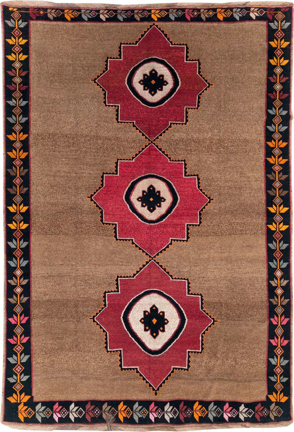 Vintage Turkish Anatolian Tribal Room Size Carpet, No.31141 - Gsblank