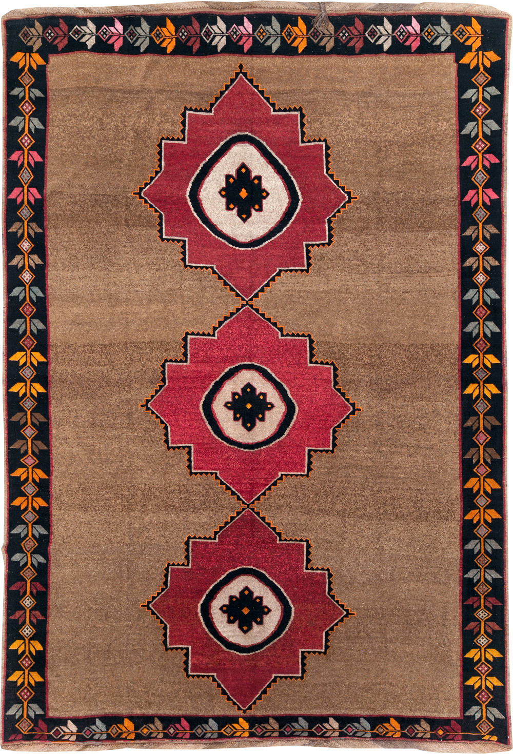 Vintage Turkish Anatolian Tribal Room Size Carpet, No.31141 - Gsblank