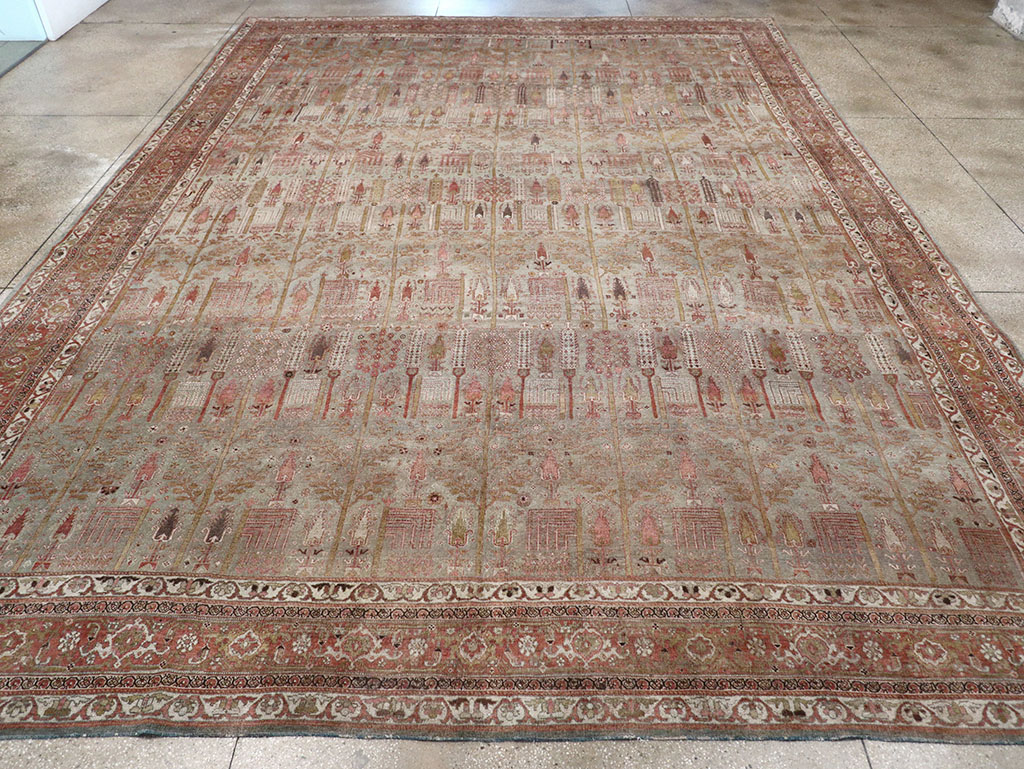 Antique Persian Bidjar Large Room Size Carpet, No.31145 - Gsblank
