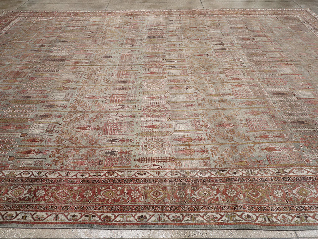 Antique Persian Bidjar Large Room Size Carpet, No.31145 - Gsblank