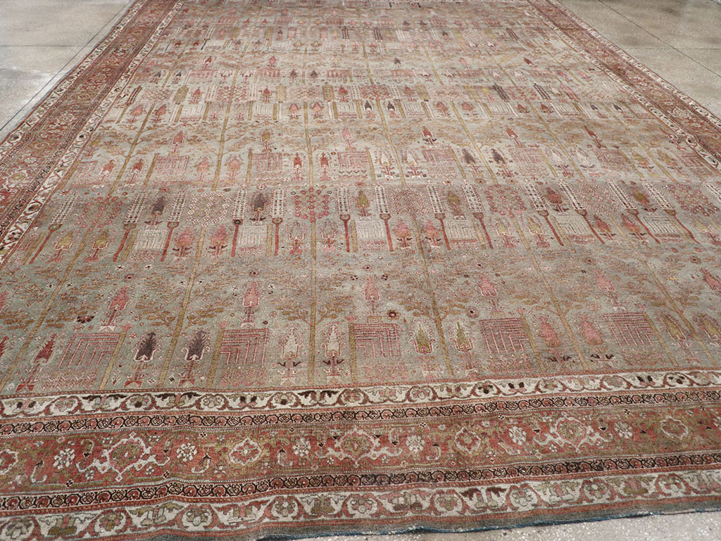 Antique Persian Bidjar Large Room Size Carpet, No.31145 - Gsblank