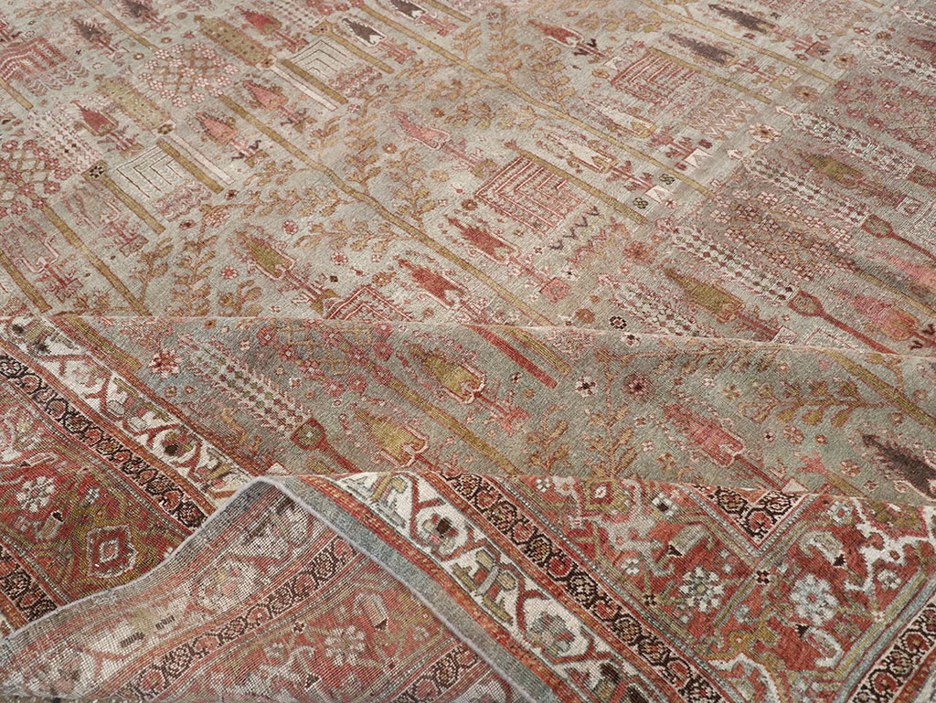 Antique Persian Bidjar Large Room Size Carpet, No.31145 - Gsblank