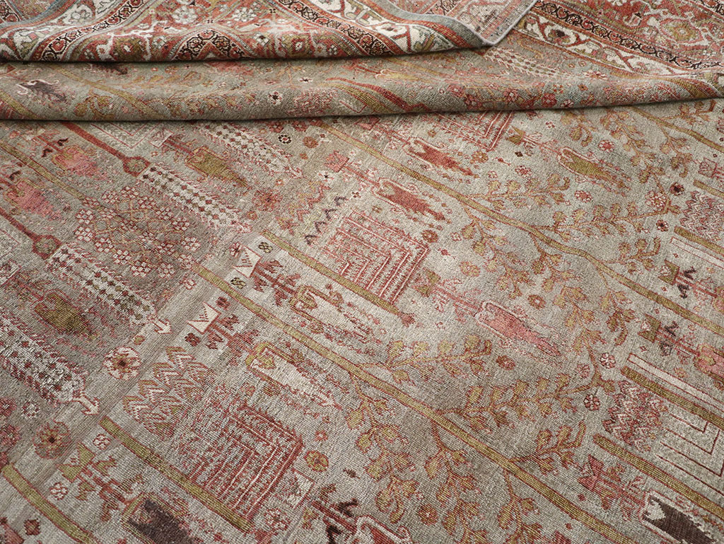Antique Persian Bidjar Large Room Size Carpet, No.31145 - Gsblank