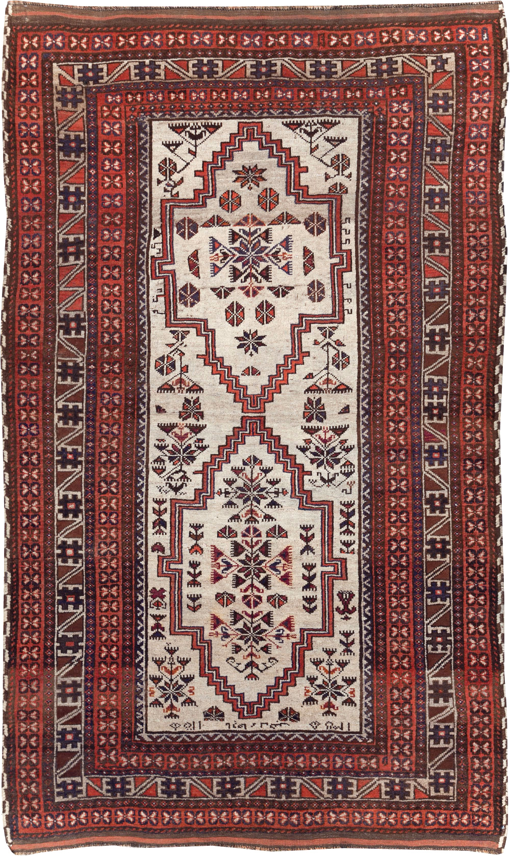Vintage Persian Baluch Accent Rug, No.31147 - Gsblank