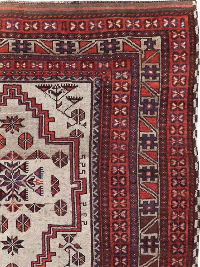Vintage Persian Baluch Accent Rug, No.31147 - Gsblank