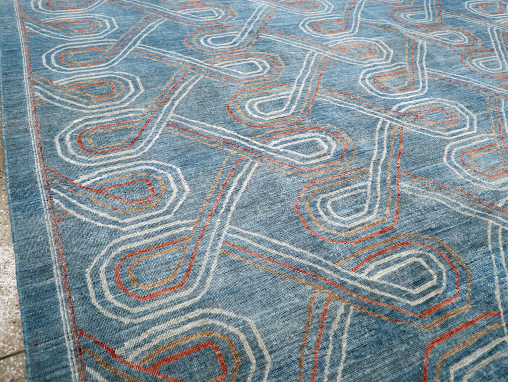Contemporary Turkish Khotan Room Size Carpet, No.31150 - Gsblank