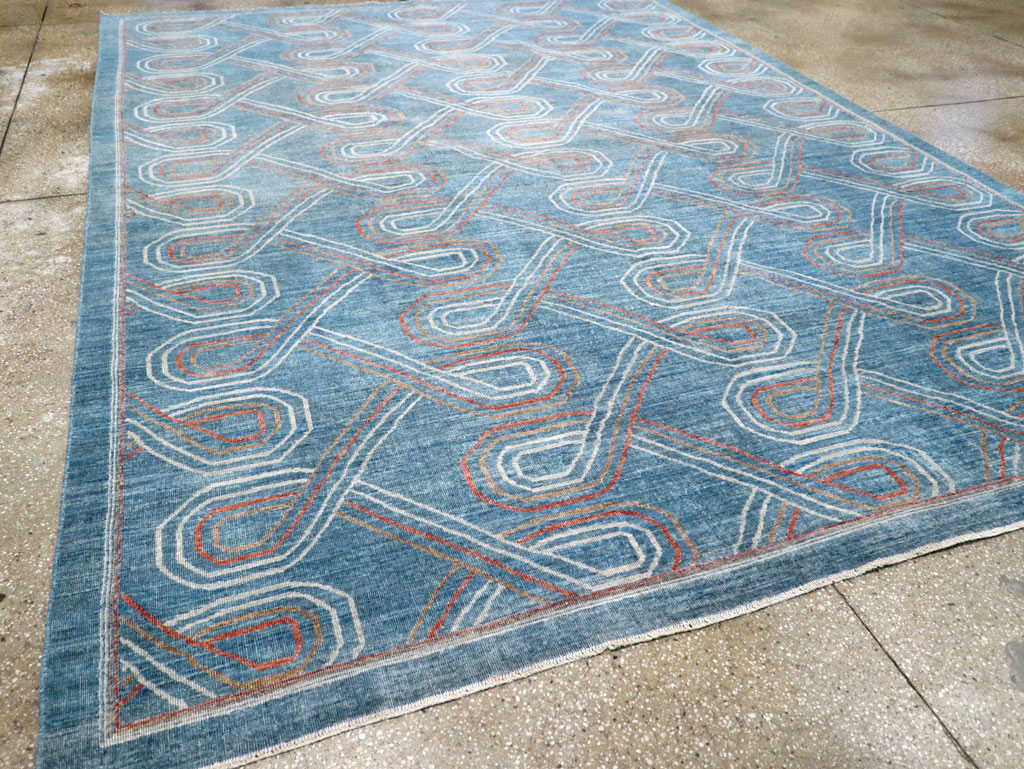Contemporary Turkish Khotan Room Size Carpet, No.31150 - Gsblank