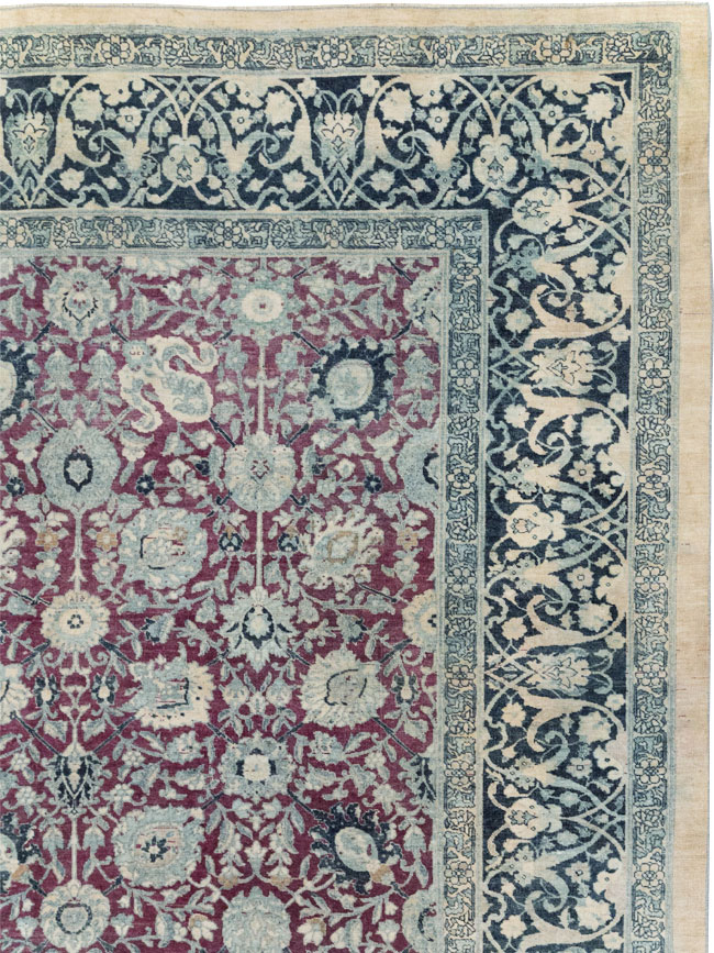 Antique Persian Tabriz Large Room Size Carpet, No.31151 - Gsblank