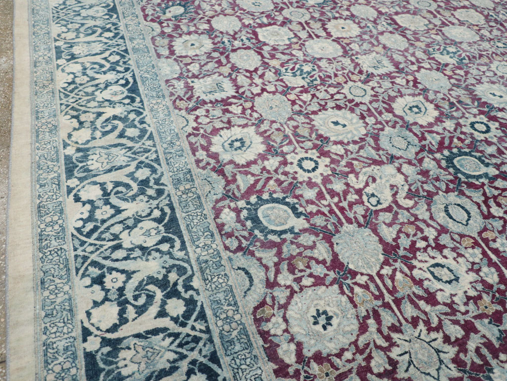 Antique Persian Tabriz Large Room Size Carpet, No.31151 - Gsblank