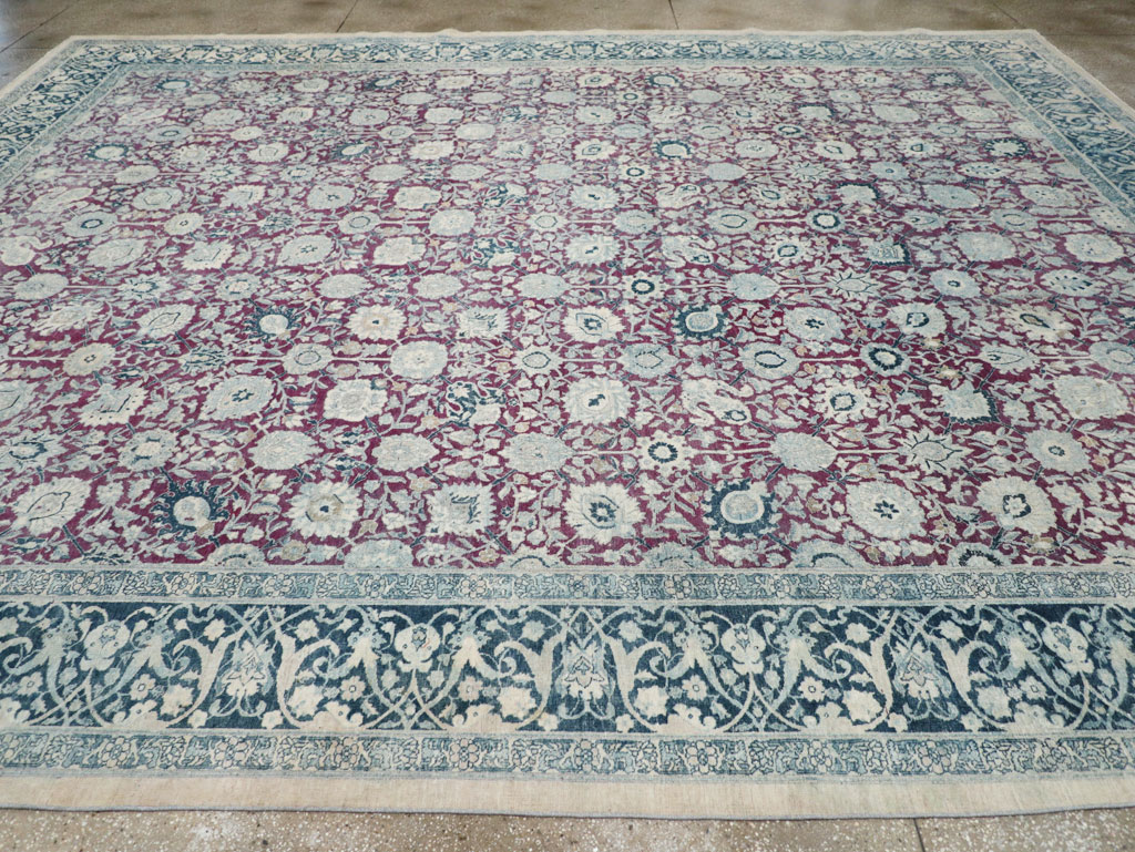 Antique Persian Tabriz Large Room Size Carpet, No.31151 - Gsblank
