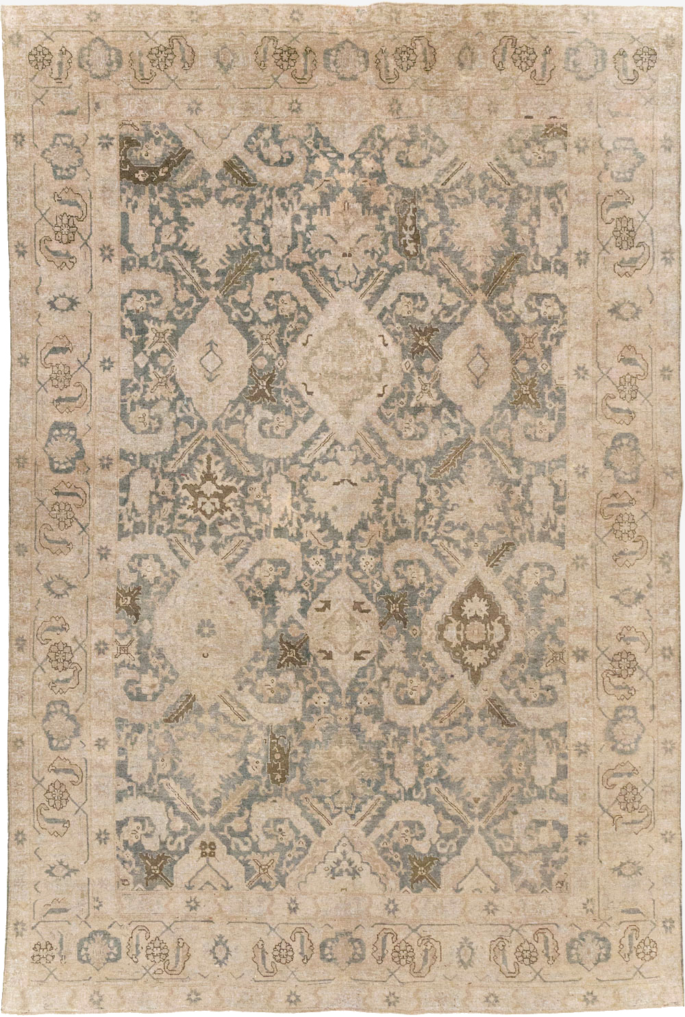 Antique Persian Tabriz Small Room Size Carpet, No.31167 - Gsblank