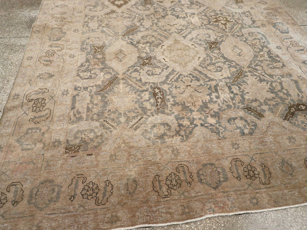Antique Persian Tabriz Small Room Size Carpet, No.31167 - Gsblank