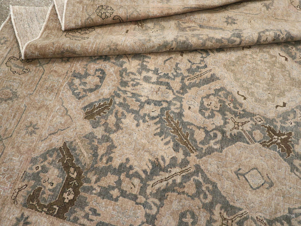 Antique Persian Tabriz Small Room Size Carpet, No.31167 - Gsblank