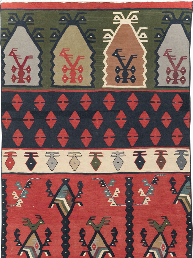 Vintage Turkish Sarkoy Kilim Long Runner, No.31169 - Gsblank