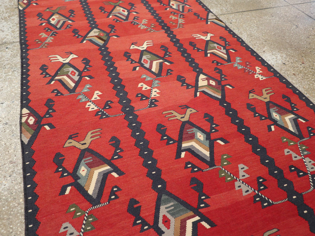 Vintage Turkish Sarkoy Kilim Long Runner, No.31169 - Gsblank