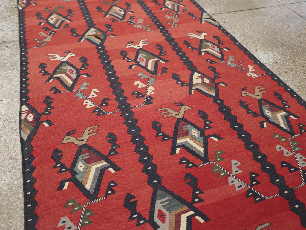Vintage Turkish Sarkoy Kilim Long Runner, No.31169 - Gsblank