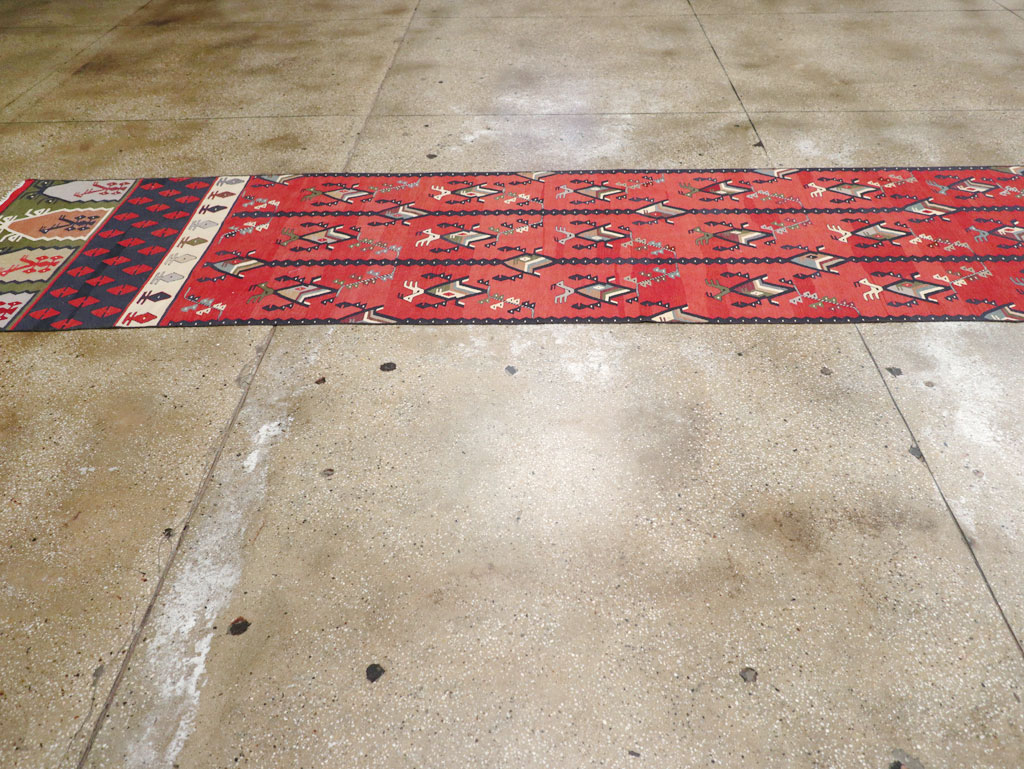 Vintage Turkish Sarkoy Kilim Long Runner, No.31169 - Gsblank