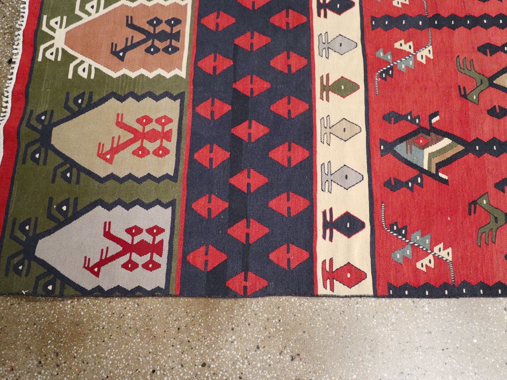 Vintage Turkish Sarkoy Kilim Long Runner, No.31169 - Gsblank