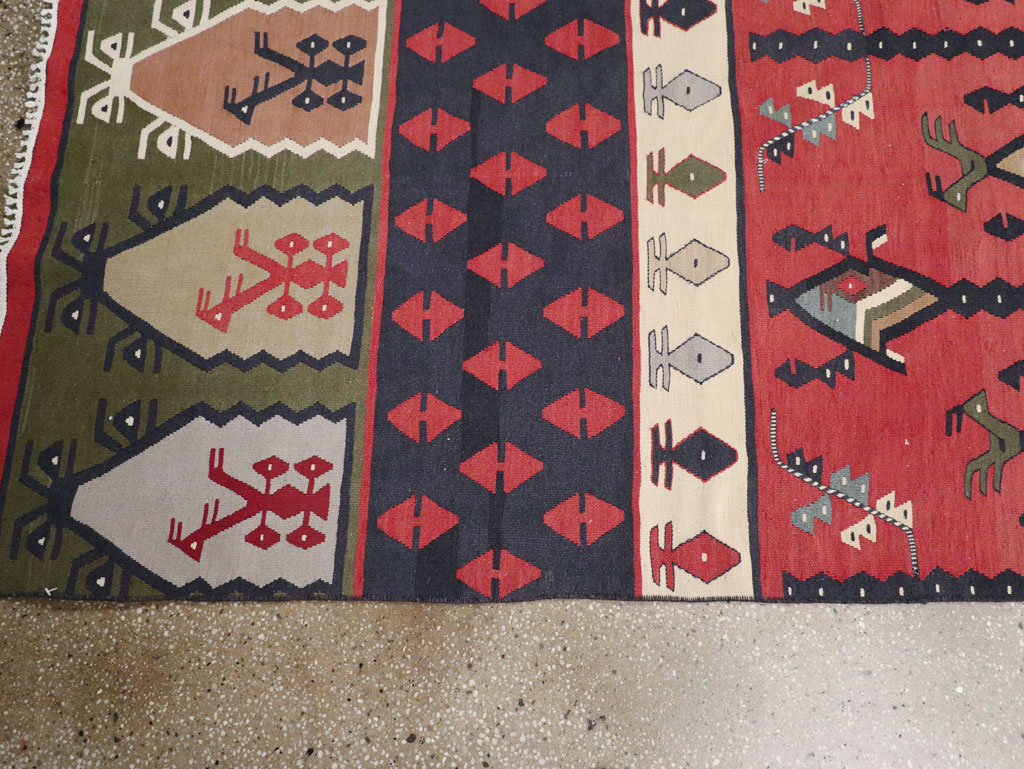 Vintage Turkish Sarkoy Kilim Long Runner, No.31169 - Gsblank