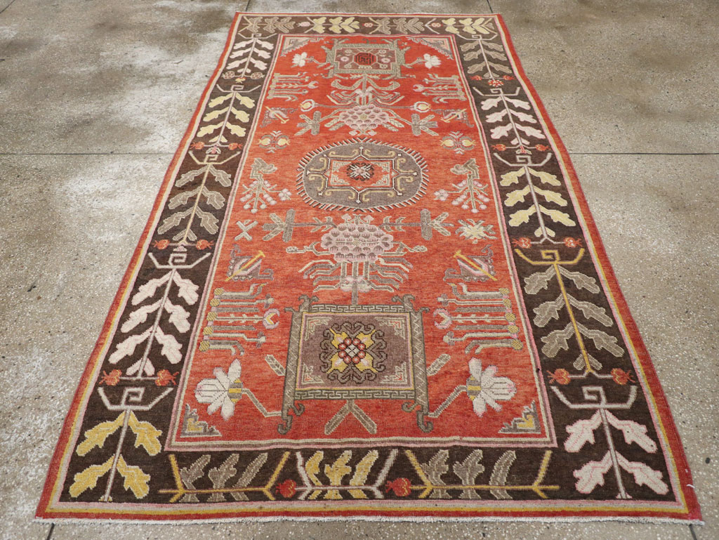 Antique East Turkestan Khotan Carpet, No.31173 - Gsblank