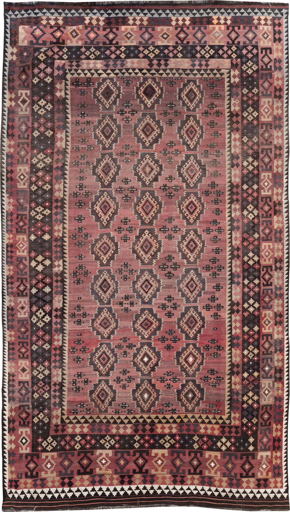 Vintage Afghan Flatweave Kilim Large Room Size Carpet, No.31179 - Gsblank