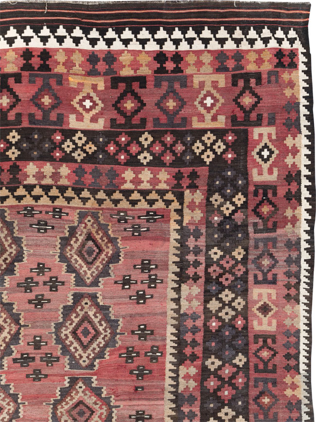 Vintage Afghan Flatweave Kilim Large Room Size Carpet, No.31179 - Gsblank