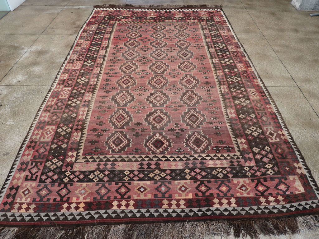 Vintage Afghan Flatweave Kilim Large Room Size Carpet, No.31179 - Gsblank